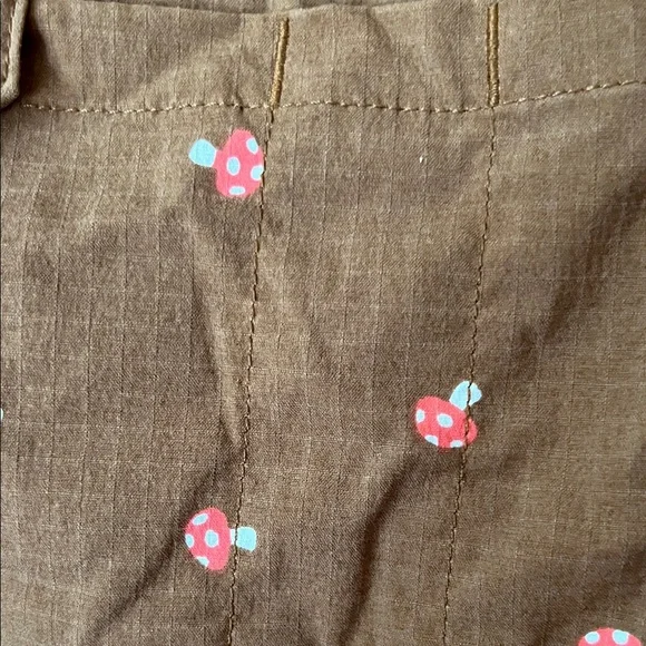 Duluth Brown Overalls with Mushroom Print.3X X 31 women’s - Picture 8 of 10